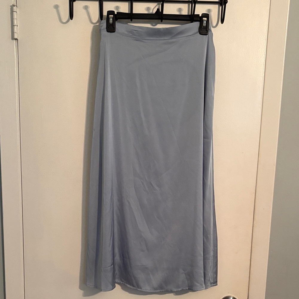 Double Zero Light Blue A-Line Skirt